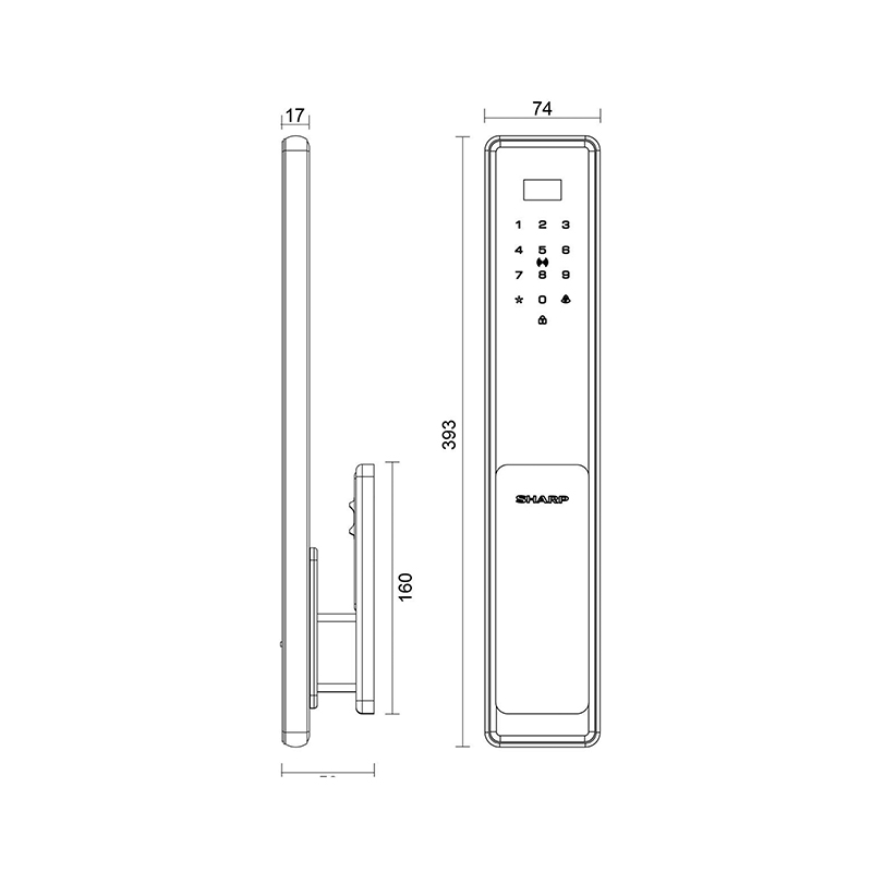 Khoá vân tay thông minh Sharp S6-B PRO - Image 4